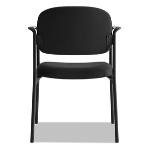 HON® wholesale. HON® Vl616 Stacking Guest Chair With Arms, Black Seat-black Back, Black Base. HSD Wholesale: Janitorial Supplies, Breakroom Supplies, Office Supplies.