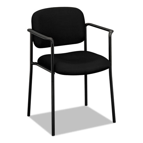 HON® wholesale. HON® Vl616 Stacking Guest Chair With Arms, Black Seat-black Back, Black Base. HSD Wholesale: Janitorial Supplies, Breakroom Supplies, Office Supplies.