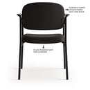 HON® wholesale. HON® Vl616 Stacking Guest Chair With Arms, Charcoal Seat-charcoal Back, Black Base. HSD Wholesale: Janitorial Supplies, Breakroom Supplies, Office Supplies.