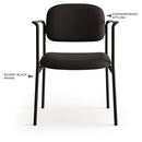 HON® wholesale. HON® Vl616 Stacking Guest Chair With Arms, Charcoal Seat-charcoal Back, Black Base. HSD Wholesale: Janitorial Supplies, Breakroom Supplies, Office Supplies.