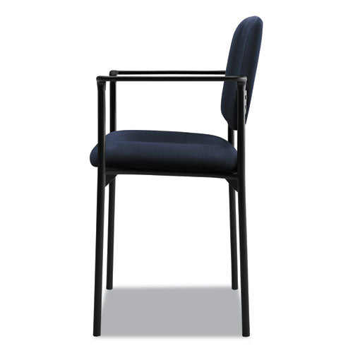 HON® wholesale. HON® Vl616 Stacking Guest Chair With Arms, Navy Seat-navy Back, Black Base. HSD Wholesale: Janitorial Supplies, Breakroom Supplies, Office Supplies.