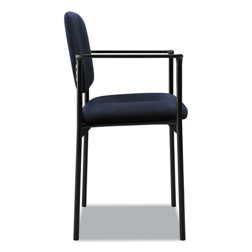 HON® wholesale. HON® Vl616 Stacking Guest Chair With Arms, Navy Seat-navy Back, Black Base. HSD Wholesale: Janitorial Supplies, Breakroom Supplies, Office Supplies.