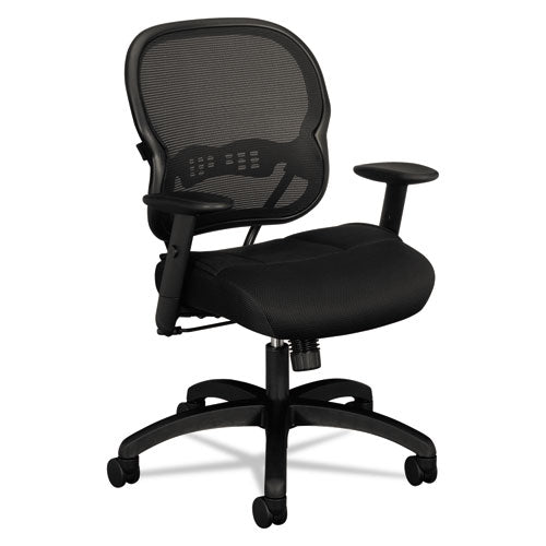 HON® wholesale. HON® Wave Mesh Mid-back Task Chair, Supports Up To 250 Lbs., Black Seat-black Back, Black Base. HSD Wholesale: Janitorial Supplies, Breakroom Supplies, Office Supplies.