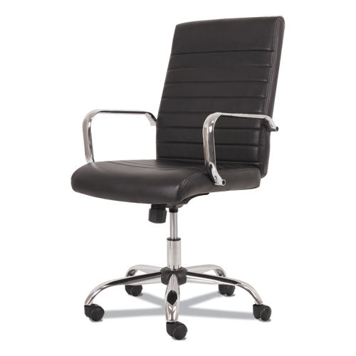 Sadie™ wholesale. 5-eleven Mid-back Executive Chair, Supports Up To 250 Lbs., Black Seat-black Back, Aluminum Base. HSD Wholesale: Janitorial Supplies, Breakroom Supplies, Office Supplies.