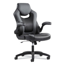 Load image into Gallery viewer, Sadie™ wholesale. 9-one-one High-back Racing Style Chair With Flip-up Arms, Supports Up To 225 Lbs., Black Seat-gray Back, Black Base. HSD Wholesale: Janitorial Supplies, Breakroom Supplies, Office Supplies.