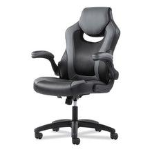 Load image into Gallery viewer, Sadie™ wholesale. 9-one-one High-back Racing Style Chair With Flip-up Arms, Supports Up To 225 Lbs., Black Seat-gray Back, Black Base. HSD Wholesale: Janitorial Supplies, Breakroom Supplies, Office Supplies.