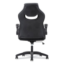 Load image into Gallery viewer, Sadie™ wholesale. 9-one-one High-back Racing Style Chair With Flip-up Arms, Supports Up To 225 Lbs., Black Seat-gray Back, Black Base. HSD Wholesale: Janitorial Supplies, Breakroom Supplies, Office Supplies.