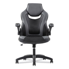 Load image into Gallery viewer, Sadie™ wholesale. 9-one-one High-back Racing Style Chair With Flip-up Arms, Supports Up To 225 Lbs., Black Seat-gray Back, Black Base. HSD Wholesale: Janitorial Supplies, Breakroom Supplies, Office Supplies.