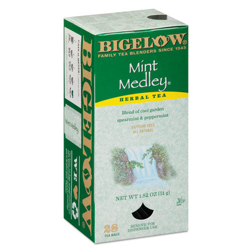 Bigelow® wholesale. BIGELOW Mint Medley Herbal Tea, 28-box. HSD Wholesale: Janitorial Supplies, Breakroom Supplies, Office Supplies.