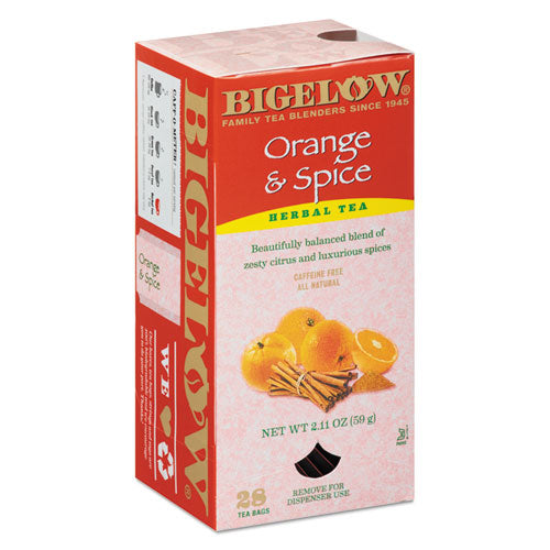 Bigelow® wholesale. BIGELOW Orange And Spice Herbal Tea, 28-box. HSD Wholesale: Janitorial Supplies, Breakroom Supplies, Office Supplies.
