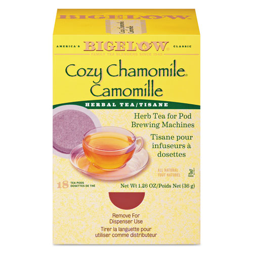 Bigelow® wholesale. BIGELOW Cozy Chamomile Herbal Tea Pods, 1.90 Oz, 18-box. HSD Wholesale: Janitorial Supplies, Breakroom Supplies, Office Supplies.