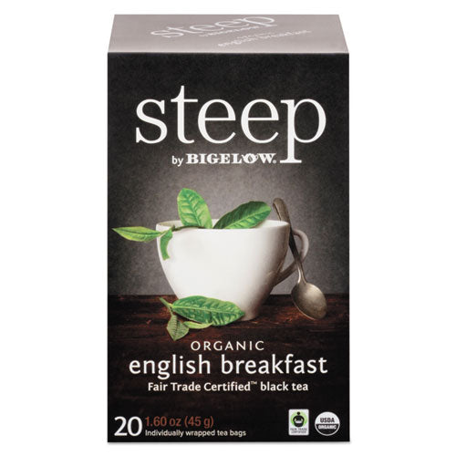 Bigelow® wholesale. BIGELOW Steep Tea, English Breakfast, 1.6 Oz Tea Bag, 20-box. HSD Wholesale: Janitorial Supplies, Breakroom Supplies, Office Supplies.