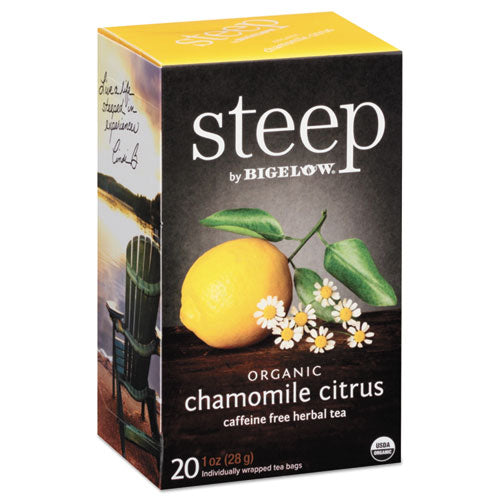 Bigelow® wholesale. BIGELOW Steep Tea, Chamomile Citrus Herbal, 1 Oz Tea Bag, 20-box. HSD Wholesale: Janitorial Supplies, Breakroom Supplies, Office Supplies.
