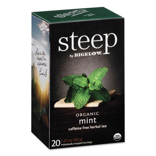 Bigelow® wholesale. BIGELOW Steep Tea, Mint, 1.41 Oz Tea Bag, 20-box. HSD Wholesale: Janitorial Supplies, Breakroom Supplies, Office Supplies.