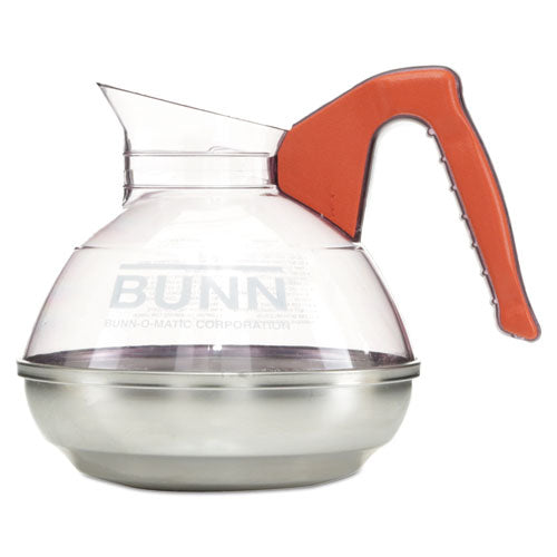 BUNN® wholesale. 64 Oz. Easy Pour Decanter, Orange Handle. HSD Wholesale: Janitorial Supplies, Breakroom Supplies, Office Supplies.