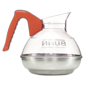 BUNN® wholesale. 64 Oz. Easy Pour Decanter, Orange Handle. HSD Wholesale: Janitorial Supplies, Breakroom Supplies, Office Supplies.