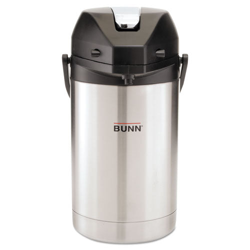 BUNN® wholesale. 2.5 Liter Lever Action Airpot, Stainless Steel. HSD Wholesale: Janitorial Supplies, Breakroom Supplies, Office Supplies.