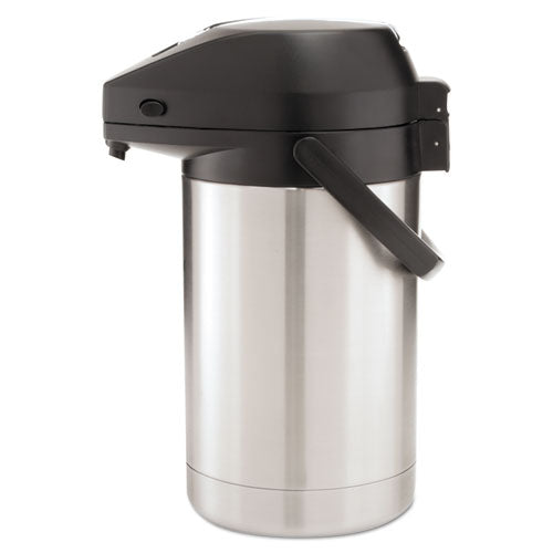 BUNN® wholesale. 2.5 Liter Lever Action Airpot, Stainless Steel. HSD Wholesale: Janitorial Supplies, Breakroom Supplies, Office Supplies.