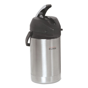 BUNN® wholesale. 2.5 Liter Lever Action Airpot, Stainless Steel. HSD Wholesale: Janitorial Supplies, Breakroom Supplies, Office Supplies.