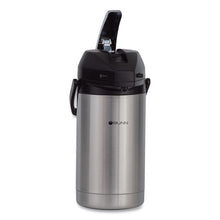 Load image into Gallery viewer, BUNN® wholesale. 3 Liter Lever Action Airpot, Stainless Steel-black. HSD Wholesale: Janitorial Supplies, Breakroom Supplies, Office Supplies.