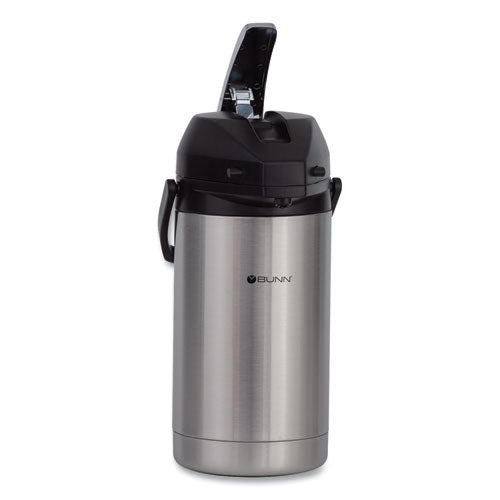 BUNN® wholesale. 3 Liter Lever Action Airpot, Stainless Steel-black. HSD Wholesale: Janitorial Supplies, Breakroom Supplies, Office Supplies.