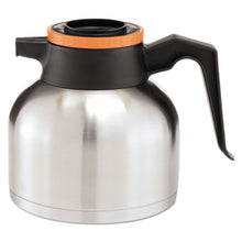 Load image into Gallery viewer, 1.9 Liter Thermal Carafe, Stainless Steel- Black And Orange (decaf)