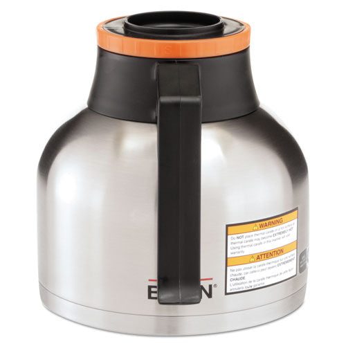 1.9 Liter Thermal Carafe, Stainless Steel- Black And Orange (decaf)