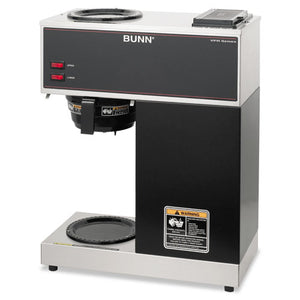 BUNN® wholesale. Vpr Two Burner Pourover Coffee Brewer, Stainless Steel, Black. HSD Wholesale: Janitorial Supplies, Breakroom Supplies, Office Supplies.