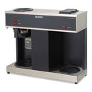 BUNN® wholesale. Pour-o-matic Three-burner Pour-over Coffee Brewer, Stainless Steel, Black. HSD Wholesale: Janitorial Supplies, Breakroom Supplies, Office Supplies.