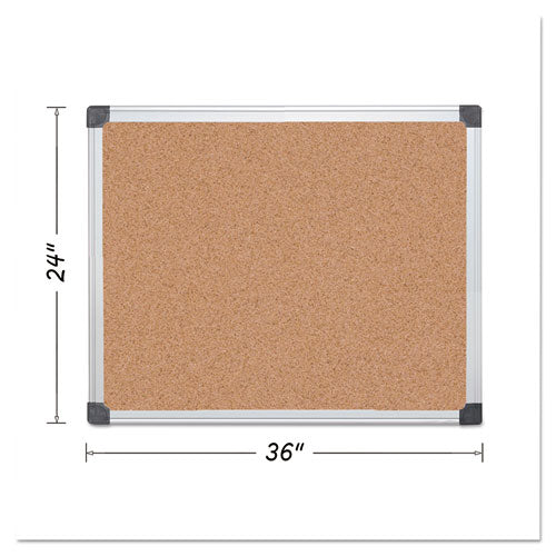 MasterVision® wholesale. Value Cork Bulletin Board With Aluminum Frame, 24 X 36, Natural. HSD Wholesale: Janitorial Supplies, Breakroom Supplies, Office Supplies.