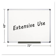 MasterVision® wholesale. Porcelain Value Dry Erase Board, 48 X 72, White, Aluminum Frame. HSD Wholesale: Janitorial Supplies, Breakroom Supplies, Office Supplies.