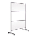 MasterVision® wholesale. Protector Series Mobile Glass Panel Divider, 68.5 X 22 X 50, Clear-aluminum. HSD Wholesale: Janitorial Supplies, Breakroom Supplies, Office Supplies.