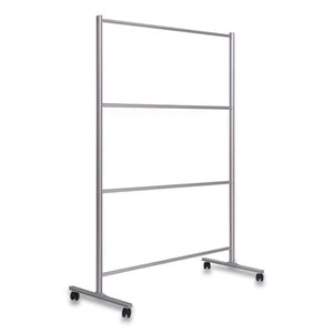 MasterVision® wholesale. Protector Series Mobile Glass Panel Divider, 80.3 X 22 X 50, Clear-aluminum. HSD Wholesale: Janitorial Supplies, Breakroom Supplies, Office Supplies.