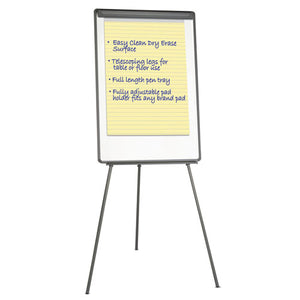 MasterVision® wholesale. Basic Tripod Melamine Presentation Easel, 22 1-2 X 42, White-black. HSD Wholesale: Janitorial Supplies, Breakroom Supplies, Office Supplies.