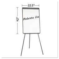 MasterVision® wholesale. Basic Tripod Melamine Presentation Easel, 22 1-2 X 42, White-black. HSD Wholesale: Janitorial Supplies, Breakroom Supplies, Office Supplies.