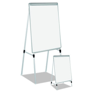 MasterVision® wholesale. Silver Easy Clean Dry Erase Quad-pod Presentation Easel, 45" To 79", Silver. HSD Wholesale: Janitorial Supplies, Breakroom Supplies, Office Supplies.