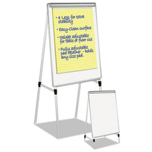 Load image into Gallery viewer, MasterVision® wholesale. Silver Easy Clean Dry Erase Quad-pod Presentation Easel, 45&quot; To 79&quot;, Silver. HSD Wholesale: Janitorial Supplies, Breakroom Supplies, Office Supplies.