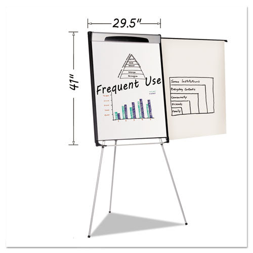 MasterVision® wholesale. Tripod Extension Bar Magnetic Dry-erase Easel, 39" To 72" High, Black-silver. HSD Wholesale: Janitorial Supplies, Breakroom Supplies, Office Supplies.
