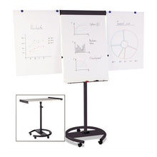 Load image into Gallery viewer, MasterVision® wholesale. 360 Multi-use Mobile Magnetic Dry Erase Easel, 27 X 41, Black Frame. HSD Wholesale: Janitorial Supplies, Breakroom Supplies, Office Supplies.