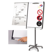 Load image into Gallery viewer, MasterVision® wholesale. Platinum Mobile Easel, White, 29 X 41, Black Frame. HSD Wholesale: Janitorial Supplies, Breakroom Supplies, Office Supplies.