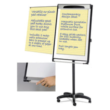 Load image into Gallery viewer, MasterVision® wholesale. Platinum Mobile Easel, White, 29 X 41, Black Frame. HSD Wholesale: Janitorial Supplies, Breakroom Supplies, Office Supplies.