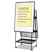 Load image into Gallery viewer, MasterVision® wholesale. Creation Station Dry Erase Board, 29 1-2 X 74 7-8, Black Frame. HSD Wholesale: Janitorial Supplies, Breakroom Supplies, Office Supplies.