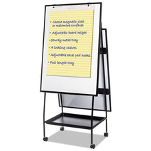 Load image into Gallery viewer, MasterVision® wholesale. Creation Station Magnetic Dry Erase Board, 29 1-2 X 74 7-8, Black Frame. HSD Wholesale: Janitorial Supplies, Breakroom Supplies, Office Supplies.