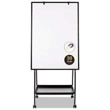 Load image into Gallery viewer, MasterVision® wholesale. Creation Station Magnetic Dry Erase Board, 29 1-2 X 74 7-8, Black Frame. HSD Wholesale: Janitorial Supplies, Breakroom Supplies, Office Supplies.