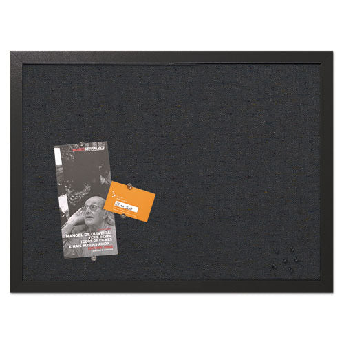 MasterVision® wholesale. Designer Fabric Bulletin Board, 24 X 18, Black Fabric-black Frame. HSD Wholesale: Janitorial Supplies, Breakroom Supplies, Office Supplies.