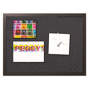 MasterVision® wholesale. Designer Fabric Bulletin Board, 24 X 18, Black Fabric-black Frame. HSD Wholesale: Janitorial Supplies, Breakroom Supplies, Office Supplies.