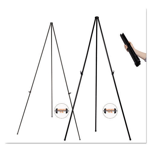 MasterVision® wholesale. Instant Easel, 61 1-2", Black, Steel, Lightweight. HSD Wholesale: Janitorial Supplies, Breakroom Supplies, Office Supplies.