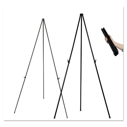 MasterVision® wholesale. Instant Easel, 61 1-2", Black, Steel, Lightweight. HSD Wholesale: Janitorial Supplies, Breakroom Supplies, Office Supplies.