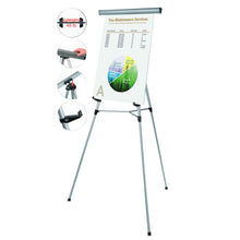 Load image into Gallery viewer, MasterVision® wholesale. Telescoping Tripod Display Easel, Adjusts 38&quot; To 69&quot; High, Metal, Silver. HSD Wholesale: Janitorial Supplies, Breakroom Supplies, Office Supplies.