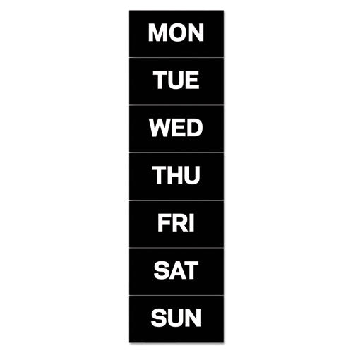MasterVision® wholesale. Interchangeable Magnetic Board Accessories, Days Of Week, Black-white, 2" X 1". HSD Wholesale: Janitorial Supplies, Breakroom Supplies, Office Supplies.